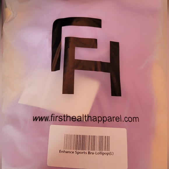 First Health Apparel ENHANCE SPORTS BRA - Lollipop- Size Large - Picture 4 of 6